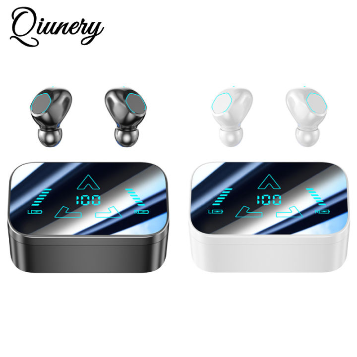 Qiunery M48 Wireless Earbuds Ultra Long Playtime Headphones With Power Display Charging Case Sweatproof Earbuds For Sports Working Daraz.pk