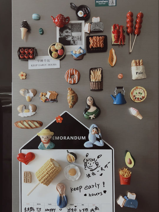 wasi%20store%20Doughnut%20Magnet%20Refrigerator%20Paste%203D%20Magnet%20Refrigerator%20Souvenirs%20Food%20Magnet%20For%20Kids%20Message%20Holder%20Decoration%20-%20Image%202