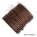 5-10meters/Roll 2.5-5mm Korean Round Waxed Cord Necklace Rope Leather Cord Thread For Jewelry Making Accessories. 