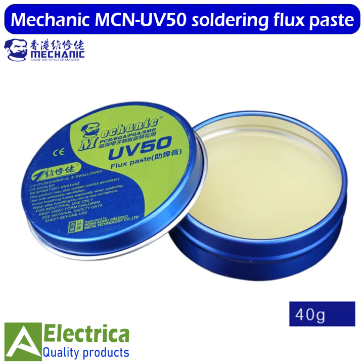 MCN-UV50 /UV80 paste for soldering flux, soldering iron, soldering iron, no cleaning required, cream for PCB/BGA/PGA/SMD, for soldering station Welding Repairing tool by Electrica
