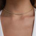 Jewelry Necklace 202mm Tennis Chain Necklace Women's Silver Gold Stainless Steel Frozen Necklace Women's Fashion 24. 
