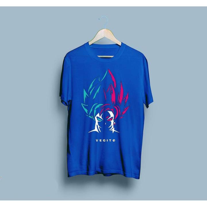 New Collection Casual Vegito Printed T Shirt With Half Sleeves Round Neck Summer Wear For Men