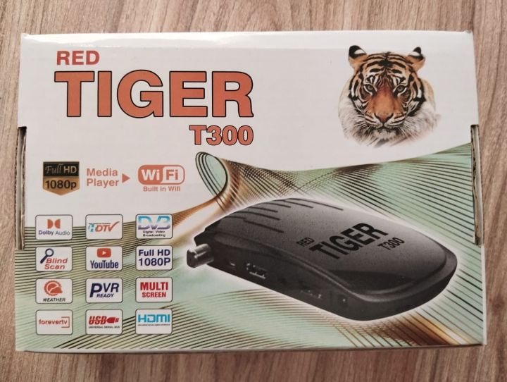 Red Tiger T 300 Full HD Digital Satellite TV Receiver | Full HD Wi-Fi TV Receiver | Tiger Receiver | Without Dish Receiver
