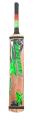 Naqqash Sports - Green Tape Ball Cricket Bat Chemical Toe Guard Best Grip Top & Bottom Threat Binding Full Curve(Saki, German, JD). 