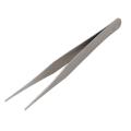 QUANBU Fine Point Silver Tone Pointy Straight Tweezers 4 1/2". 