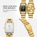SKMEI X LIEBIG 【Buy 1 Get 3 Free】Original Relo Women's Waterproof Brand Gold Diamond Dial Elegant Temperament Casual For Formal Occasions Fashion Watch L8818. 