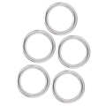 Hi Mall 5PCS Welded O Ring Stainless Steel Marine Grade Round for Sailing Diving Luggages. 
