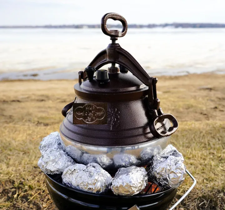 Afghani%20Elegant%20Brown%20Cast%20Iron%20Pressure%20Cooker%205/8/10L/12L/15L/20L/30L%20with%20Safety%20Valve%20-%20Image%204