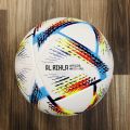 AL Rihla FIFA World cup Football White Match Soccer Ball 2022 Size 5 with free Nozzle by King Sports. 