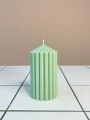 (Pack of 2) Premium Ribbed Scented Peak Pillar Candles | large and small peak pillar candle | pillar candle | candle. 