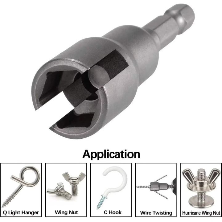 Hex Shank Adapter /4'' Size Hexagon Shank Wing Socket 65mm Length 12mm ...