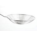 Stainless Steel Deep Fry Strainer/Oil Strainer With Plastic Handle for Kitchen Puri Wire  with Spiral Mesh, Professional Long Handle Kitchen Frying Cooking Steaming Colander Spoon for Spaetzle/Pasta/Chips. 