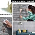 3D Wall Panels for Interior Wall Decor Foam Textured Wall Panel Peel and Stick Self Adhesive. 