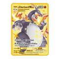 Anime Pokemon Cards Golden Metal Card Cosplay Charizard Kawaii Game Collection Cards Gift Kid Toys. 