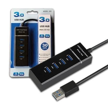 FunBug USB 3.0 Hub 4 Ports Extension for Mobile Gaming PC Laptop ~ Super-fast 4 port USB Hub 3.0 Multi Splitter Adapter Extension for Windows / MacBook / Android / PS4 / Phone / Tablet / Computer / Keyboard & Mouse Ratings 62763 Answered Question