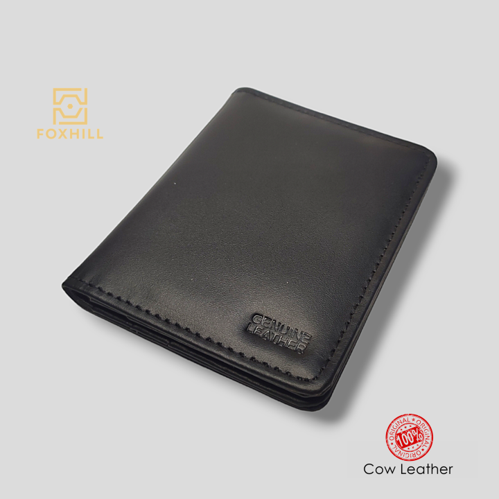 Genuine cow leather wallet for men card holder wallet for mens boys women