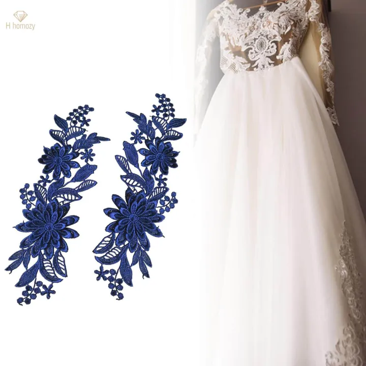 2Pcs%20Lace%20Applique%20Flower%20Embroidery%20Applique%20for%20DIY%20Jeans%20Evening%20Dress%20-%20Image%204