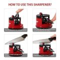 Small Knife Sharpeners, Mini Knife Sharpener with Suction Base, Pocket Knife Sharpeners for All Blade Types, Knife Sharpener for Kitchen,Red. 