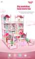 4--Storey Big Doll House Villa with FREE Lights Children's Family DIY Accessories Assembly Dream Castle Toy Girl Gift. 
