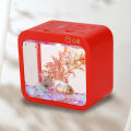 Pet Breeding Tank Arc Design Clamshell Feeding Window Fish Terrarium. 