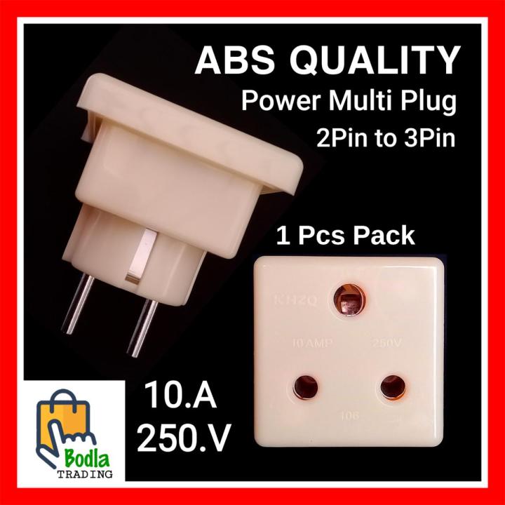 M Type Power Plug Adopter 2Pin to 3Pin Power Plug Converter Socket 10A 250V ABS Quality