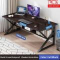 Office set Computer table Desk, 48" Game Table with Storage Shelves, Student PC Laptop Study Writing Desk  with Metal frame powder coating. 