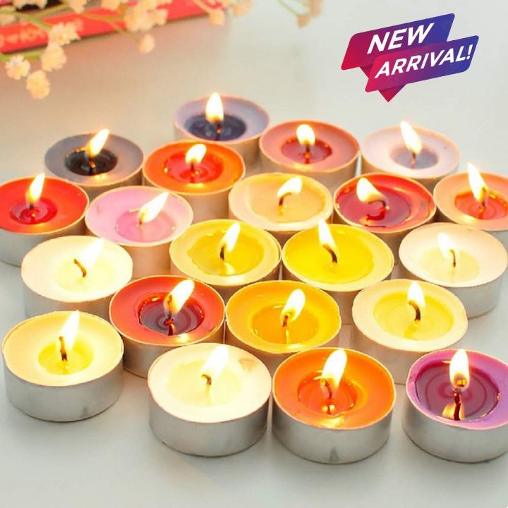 Pack Of 12 - (12-Pieces) - Romantic Floating Tea Light Sweet Scented Wax CANDLES -Candles for Birthday Party- Decoration-Mehndi-Wedding-Religion Function-(Eid, Shabrat, Melaad)-Diwali- Gifts-And Any Other Function/Occasion