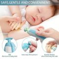 6-in-1 Baby Nail Trimmer Portable, electric nail clipper for Manicures  pedicures newborn nails With LED Light, Hand-Holding Care Polish and Trim for Infant Toddler Adults Toes Fingernails, Trimmer with Replaceable 6 Grinding Heads. 