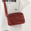 Stylish Solid Color Women’s Shoulder Bag – Large Capacity Multi-Pocket Crossbody with Painted Wide Strap for Daily Use. 