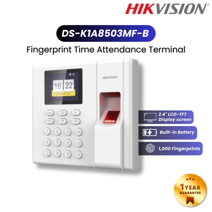 Hikvision Fingerprint Time Attendance Terminal Value Series | Biometric Time Attendance Machine | Thumb Impression Device