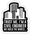 10 / 15 Pcs Civil Engineering Sticker Pack – Construction, Tools, Site Life – Laptop Stickers, Stickers, Decals, Mobile Stickers. 