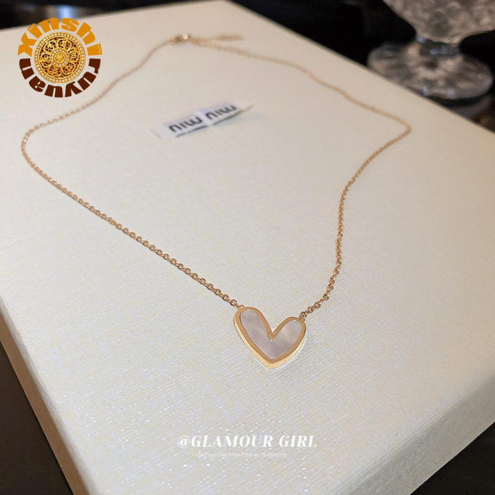 XL Japanese And Korean Ins Love Necklace Light Luxury Minority Design Choker Fashion Simple Necklace Wholesale
