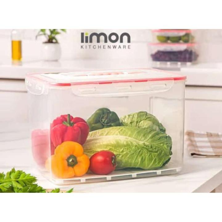 Limon Four lock Plastic Storage Box Container With Handle 14 liter