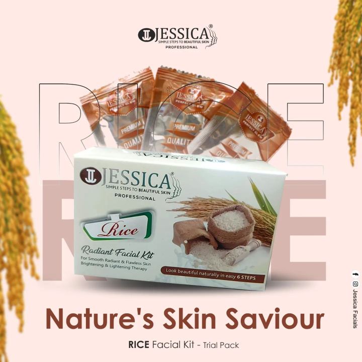 Jessica Rice Facial Trial Kit For Smooth Radiant & Flawless Skin - 6 Sachets