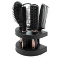 5Pcs Hair Brushes Comb Set Women Ladies Hair Care Massage Hairbrush With Mirror And Stand Pink. 