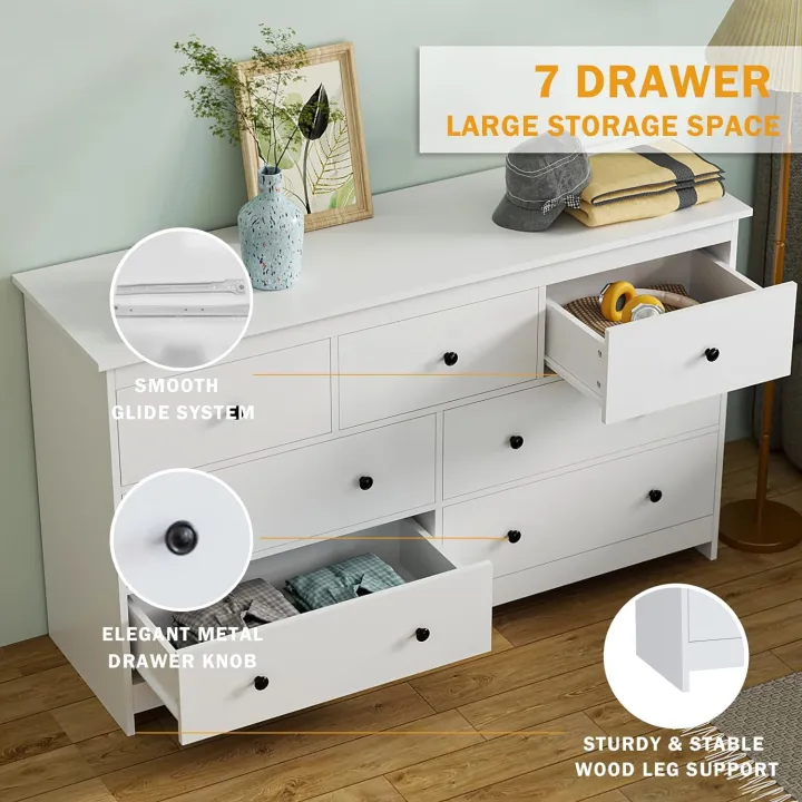 CARPETNAL%20White%20Dresser%20for%20Bedroom,%207%20Drawer%20Dresser%20with%20Wide%20Drawer%20and%20Metal%20Handles,%20Woode%20Dressers%20&%20Chests%20of%20Drawers%20for%20Hallway,%20Entryway.%20-%20Image%204