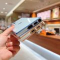【Fleursbiy】Applicable to Samsung S21FE Phone case A53 Solid Color Love A13 Electroplating Side Shatter-Resistant Fashion Mobile Phone Protective Cover. 