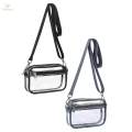 Transparent Crossbody Bag, Shoulder Bag Convenient, Portable Zipper Closure Clear Bag, Clear Tote Bag Purse for Gym, Women Girls Beach Daily Use. 
