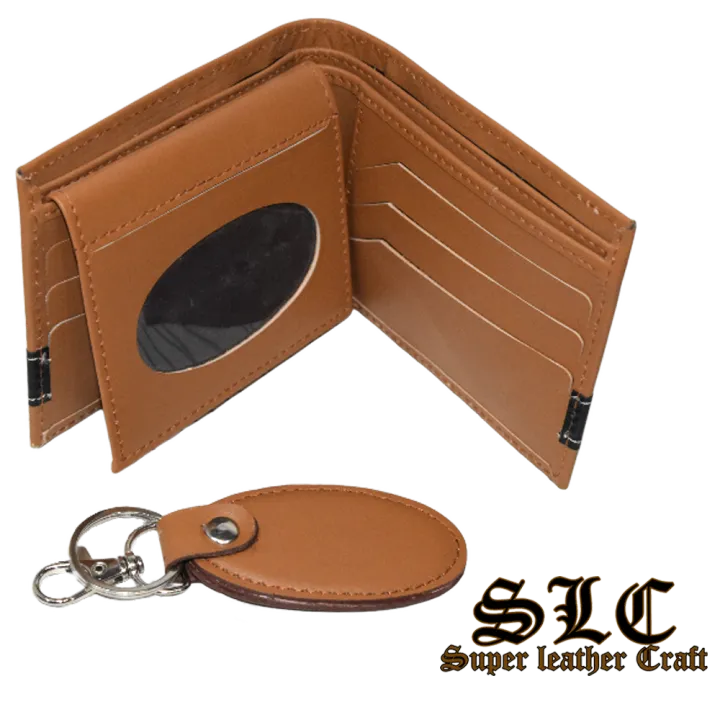 Leather%20Wallet%20and%20keychain%20Gift%20Set%20with%20customized%20name%20engraving%20(%20Cow%20Leather%20)%20*%20Super%20Leather%20Craft%20*%20-%20Image%205