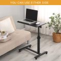 ENRG Folding Laptop Table Stand 360 Tray Adjustable Rolling Laptop Desk with Wheels Workstation Cart Computer Table Foot Pedal For Sofa Bed Office. 