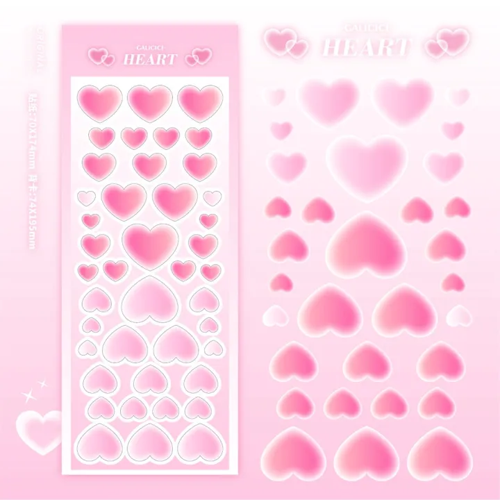 Steve%20Heart%20Sticker%20Atmosphere%20Love%20Sticker%20Photocard%20Toploader%20Decoration%20Material%20Stickers%20-%20Image%202