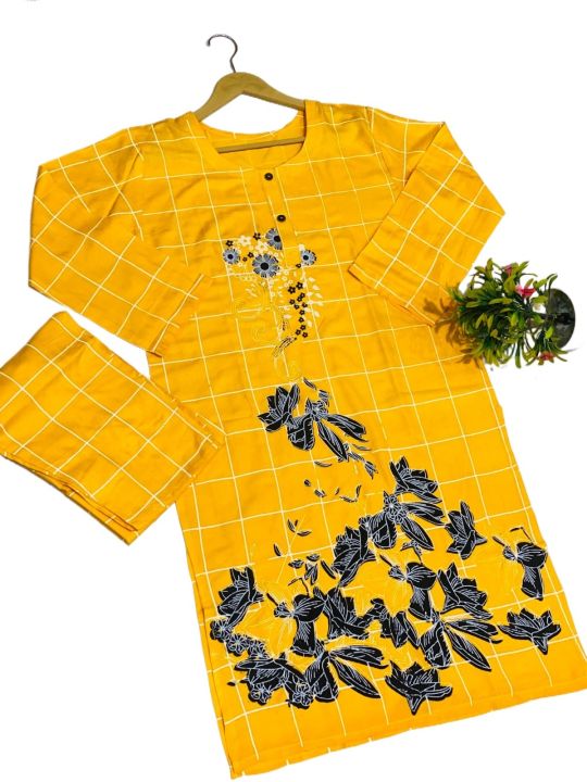 Royal stiched ready to wear girls kurta kepri 2pcs& printed women formal shalwar kamez two piece by Hm Libas