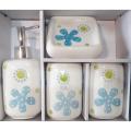 4-Pcs Ceramic Bathroom Accessory Set, Elegant Design, Durable Product, Complete Bathroom Ensemble Sets for Bath Decor. 