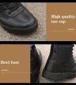 Long Outdoor Boots Breathable Desert Hiking DMS, Desert hiking boots, outdoor boots, breathable boots, mid-calf boots, microfiber boots, PU lining, lace-up desert boots, rubber outsole boots, hiking footwear, beige boots, black boots. 