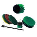 9Pcs Drill Brush Attachment Kit Power Scrubber Drill Brushes with 6 inch Long Reach Extension for Cleaning Bathroom, Kitchen, Garden, Floor, Tub, Bbq Tool, Automotive. 