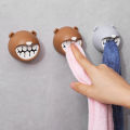 Fun Towel Decoration Hook Push in Towel Rack Towel Organizer Self Adhesive Kitchen Cloth Hook. 