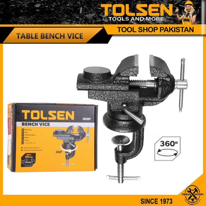 Tolsen 2inch (50mm) Table Vise Swivel Base with anvil