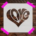 Love Heart Stencil, Reusable Love Heart Stencil, Art Stencil, DIY Craft Stencil, Painting Stencil, Love Heart Stencil, Wall Stencil. 
