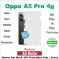 Oppo A5 Pro 4G full Back 360 Protection skin wrap / protection sheet with camera and 4 sides protection top quality. 