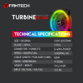 FANTECH FC 124 Turbine RGB Ring Colorful LED Silent Cooling Fan. 